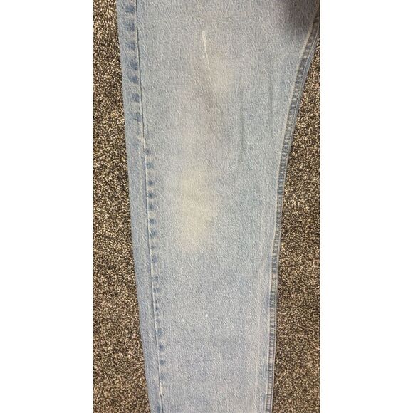 Levis 505 Jeans Mens 34x32 Blue Denim Regular Straight Medium Wash - Picture 6 of 10